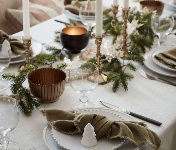decoración de mesa para estas navidades.